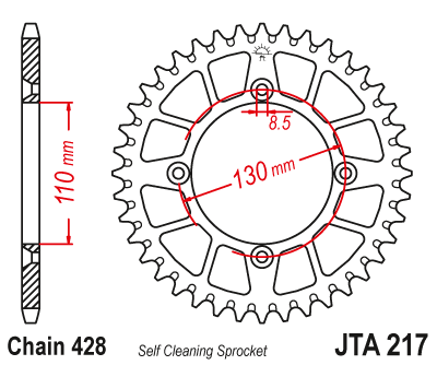 Звезда задняя JTA217.56