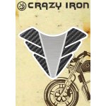 CRAZY IRON Наклейка на бак #4 текстура карбона