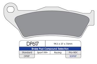 Тормозные колодки DP Brakes SDP617 синтетические