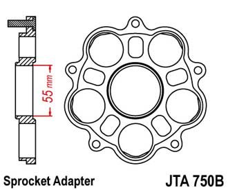 Адаптер задней звезды JTA750B