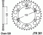 Звезда задняя JTR301.45