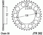 Звезда задняя JTR302.39
