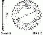 Звезда задняя JTR210.48SC