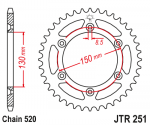 Звезда цепного привода JTR251.51SC