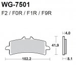 Тормозные колодки WRP WG-7501-F2 (SBS 901 /FDB2260 / FDB2218 / FA447)