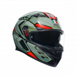 AGV Шлем K-3 E2206 DECEPT MATT BLACK/GREEN/RED