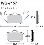 Тормозные колодки WRP WG-7157-F3 (FDB339 / FA085)