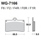 Тормозные колодки WRP WG-7166-F0R (FRP408 / FA095)