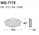 Тормозные колодки WRP WG-7175-F6 (FDB383 / FA101)