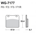 Тормозные колодки WRP WG-7177-F6 (FDB389 / FA103)