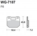 Тормозные колодки WRP WG-7187-F6 (LMP187 ST)