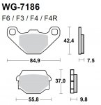 Тормозные колодки WRP WG-7186-F4 (FDB314 / FA067)