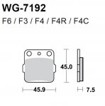 Тормозные колодки WRP WG-7192-F4 (FDB661 / FDB381)