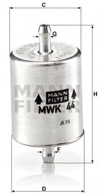 Фильтр топливный MANN – MWK44