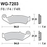 Тормозные колодки WRP WG-7203-F4 (FDB495 / FA125)