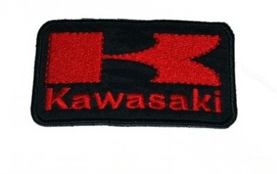 Crazy Iron Шеврон с логотипом KAWASAKI красный
