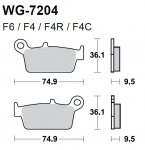 Тормозные колодки WRP WG-7204-F4 (FDB539 / FA131)