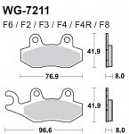 Тормозные колодки WRP WG-7211-F4 (FDB497 / FA135)