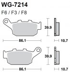 Тормозные колодки WRP WG-7214-F6 (FDB531 / FA140)