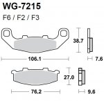 Тормозные колодки WRP WG-7215-F6 (FDB508 / FA141)