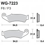Тормозные колодки WRP WG-7223-F6 (FDB496 / FA143)