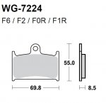 Тормозные колодки WRP WG-7224-F2 (FDB557 / FA145 / FA236)