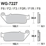 Тормозные колодки WRP WG-7227-F8 (FDB570 / FA142)