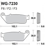 Тормозные колодки WRP WG-7230-F3 (FDB664 / FA196)