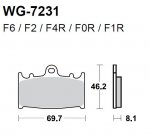 Тормозные колодки WRP WG-7231-F2 (FDB574 / FA158)