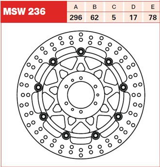 Тормозной диск для мотоциклов Lucas TRW MSW236
