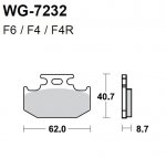 Тормозные колодки WRP WG-7232-F6 (FDB659 / FA152)
