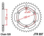 Звезда задняя JTR897.52SC