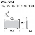 Тормозные колодки WRP WG-7234-F2 (FDB605 / FA252)