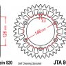 Звезда ведомая алюминиевая/стальная JTX808.47GR (цвет серый)