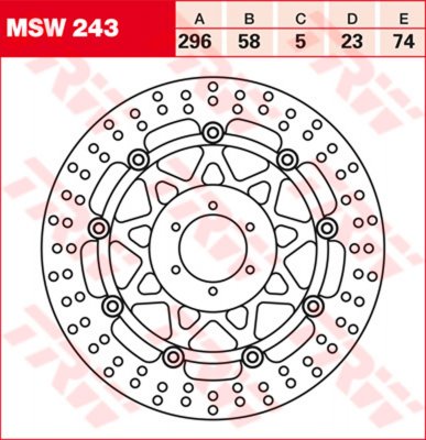 Тормозной диск для мотоциклов Lucas TRW MSW243