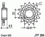 Звезда передняя JTF284.13