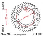 Звезда ведомая алюминиевая/стальная JTX808.50GR (цвет серый)