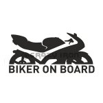 CRAZY IRON Наклейка на авто Biker on Board "SPORT" Серебристый