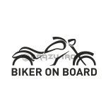 CRAZY IRON Наклейка на авто Biker on Board "CHOPPER" Черный