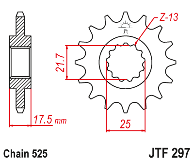 Звезда передняя JTF297.16