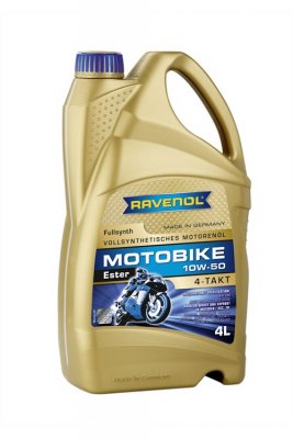 Моторное масло Ravenol Motobike 4-T Ester SAE 10W-50 (4л)