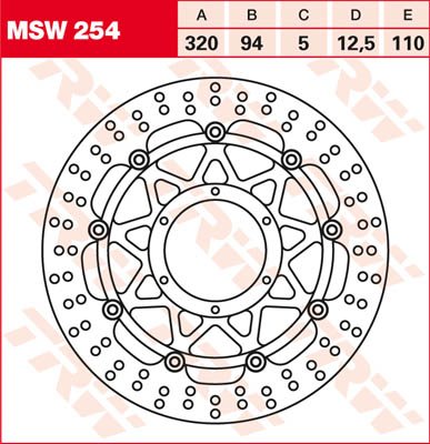 Тормозной диск для мотоциклов Lucas TRW MSW254
