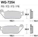 Тормозные колодки WRP WG-7254-F2 (FDB570 / FDB664 / FA142 / FA196)