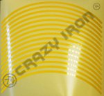 CRAZY IRON Светоотражающая наклейка на обод колеса, желтый