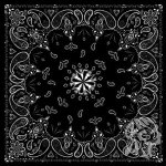 Zan Бандана Black Paisley, цвет Черный